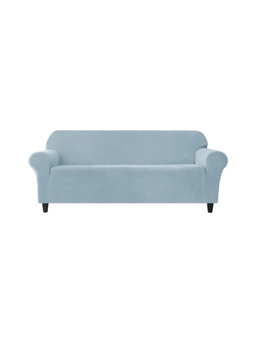 Pet & Kid Friendly VELVETY Soft Sofa Slipcover-LIGHT BLUE